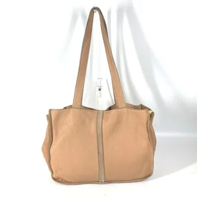 Pre-owned Fendi Beige Leather Shoulder Bag Tote Bag ()