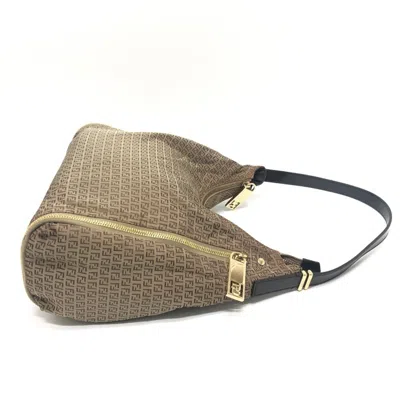 Pre-owned Fendi Zucca Beige Zucca Shoulder Bag ()