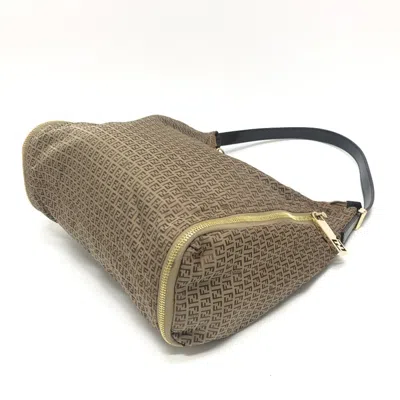 Pre-owned Fendi Zucca Beige Zucca Shoulder Bag ()