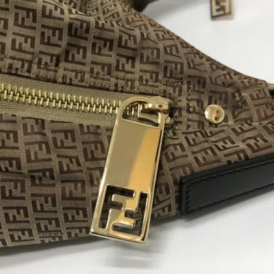 Pre-owned Fendi Zucca Beige Zucca Shoulder Bag ()