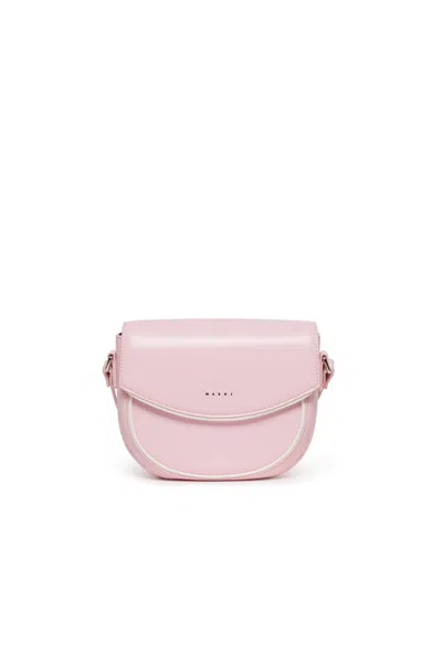 Marni Smile Bag In Coated Fabric In Pink
