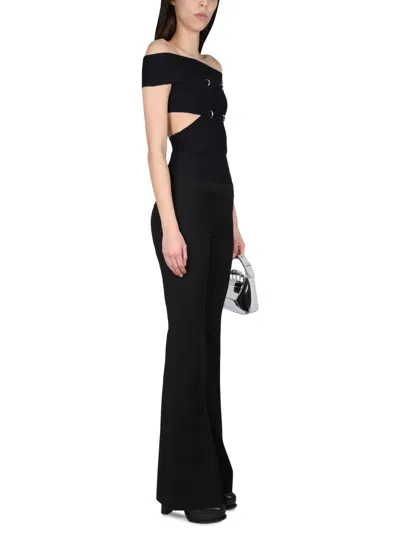Alexander Mcqueen Cut-out Detail Top With Bare Shoulders In Black
