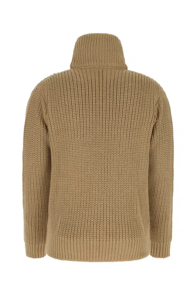 Prada Textured Alpaca Turtleneck Cardigan