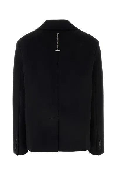 Alexander Mcqueen Black Felt Coat
