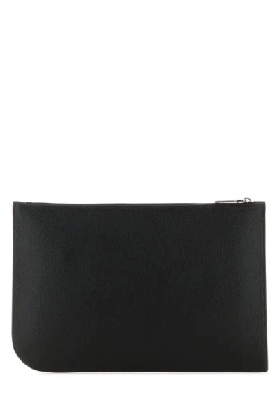 Alexander Mcqueen Black Leather Clutch Bag Small Leather Goods Black