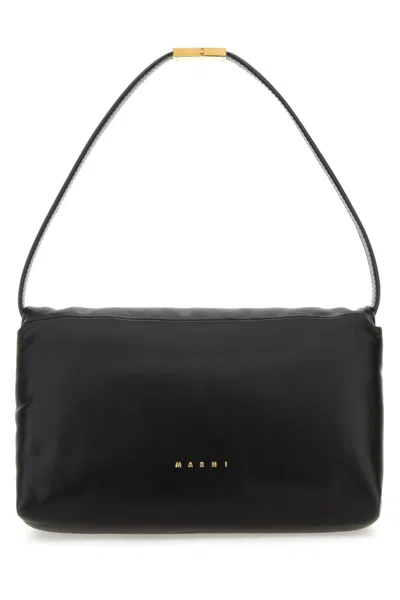 Marni Black Leather Shoulder Bag