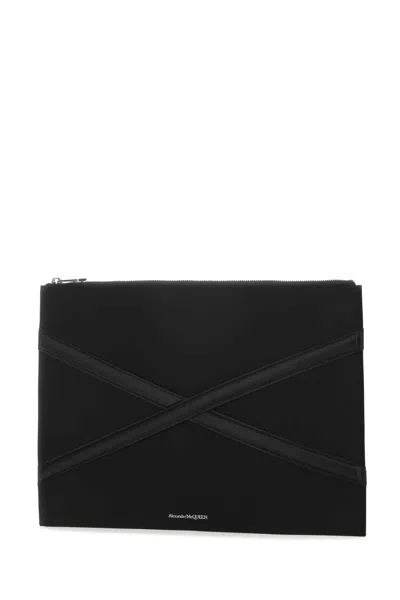 Alexander Mcqueen Black Nylon Pouch