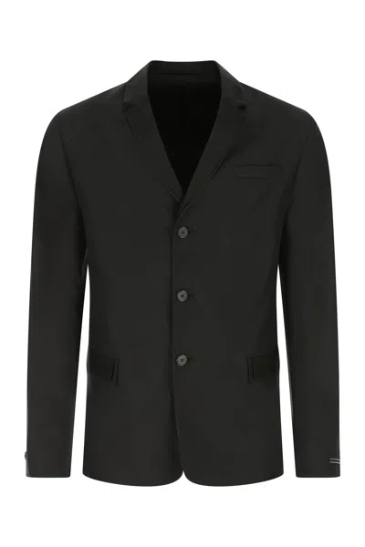 Prada Structured Silk Blazer With Notch Lapel