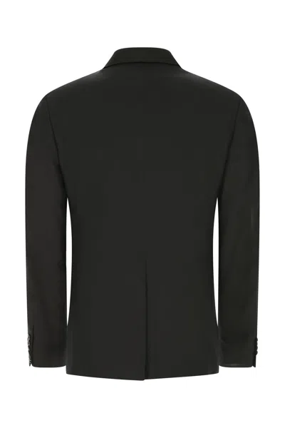 Prada Structured Silk Blazer With Notch Lapel