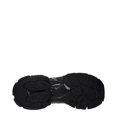 Balenciaga Futuristic Black Sneakers With Textured Overlays And Chunky Sole