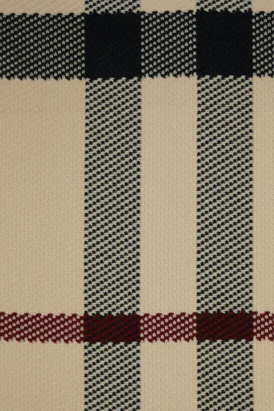 Burberry Beige Check Pattern Scarf
