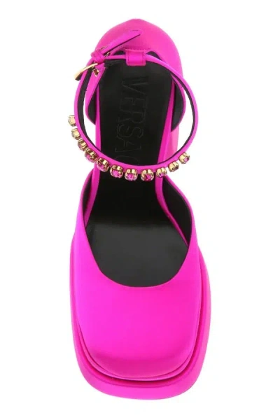 Versace Pink Medusa Aevitas Platform Heels