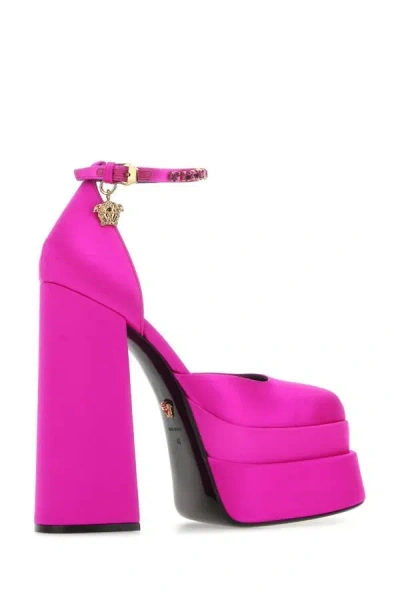 Versace Pink Medusa Aevitas Platform Heels
