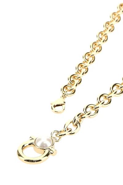 Ferragamo Chain Link Pendant Necklace