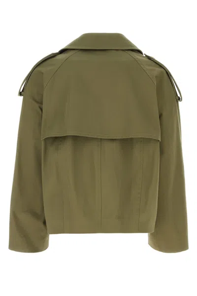 Loewe Cropped Silhouette Cotton Trench Coat