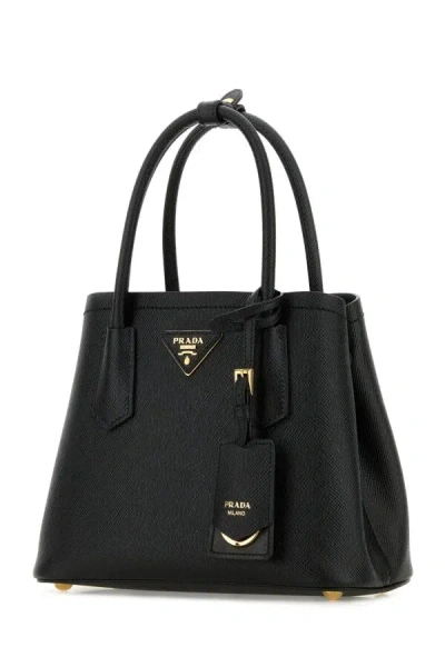 Prada Double Tote Bag In Black
