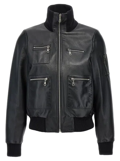 Chloé Leather Bomber Jacket Casual Jackets And Parka