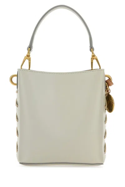 Stella Mccartney Light Grey Synthetic Leather Veuve Clicquot Bucket Bag