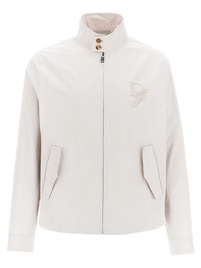 Dolce & Gabbana Beige Logo Embroidery Jacket