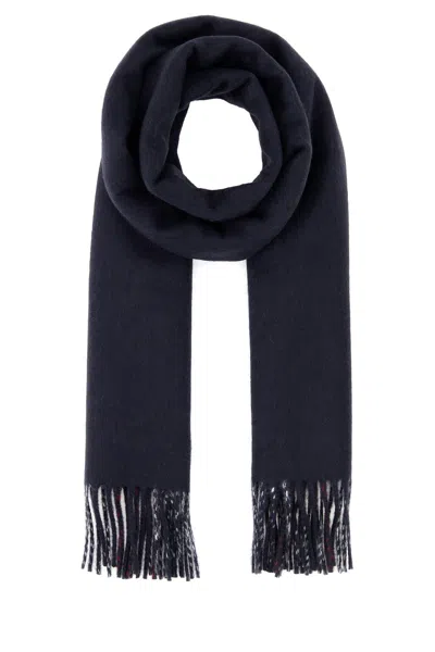 Burberry Navy Blue Cashmere Reversible Scarf