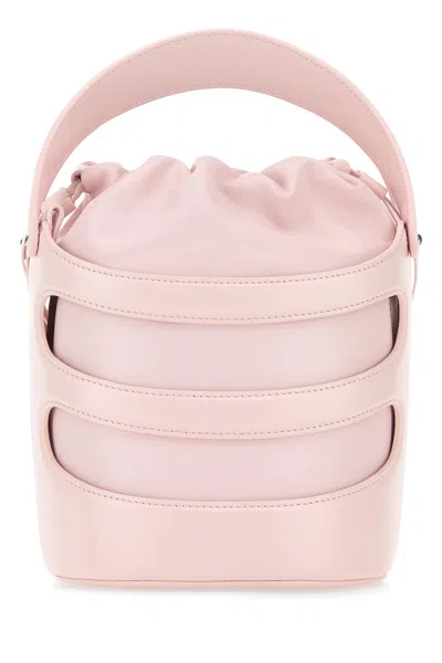 Alexander Mcqueen Women Pastel Pink Leather The Rise Bucket Bag