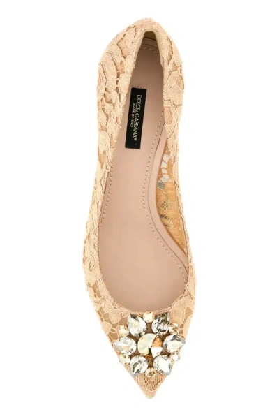 Dolce & Gabbana Powder Silk Calf Leather Heels