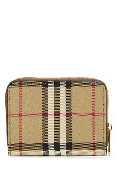 Burberry Checkered Pattern Canvas Wallet