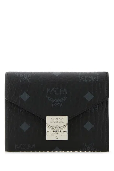 Mcm Embossed Canvas Wallet Metal Hardware