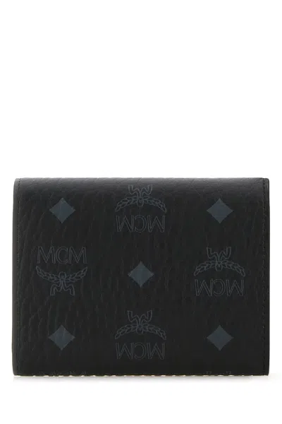 Mcm Embossed Canvas Wallet Metal Hardware