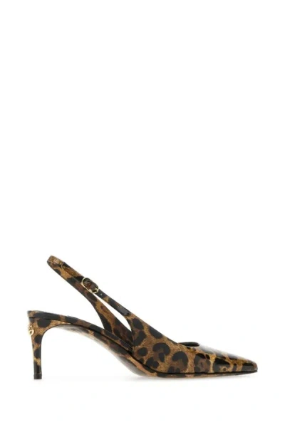 Dolce & Gabbana Luxurious Leopard Printed Slingback Pumps For Women