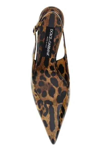 Dolce & Gabbana Luxurious Leopard Printed Slingback Pumps For Women