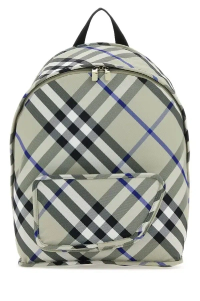 Burberry Shield Backpack Checkered Front Pocket