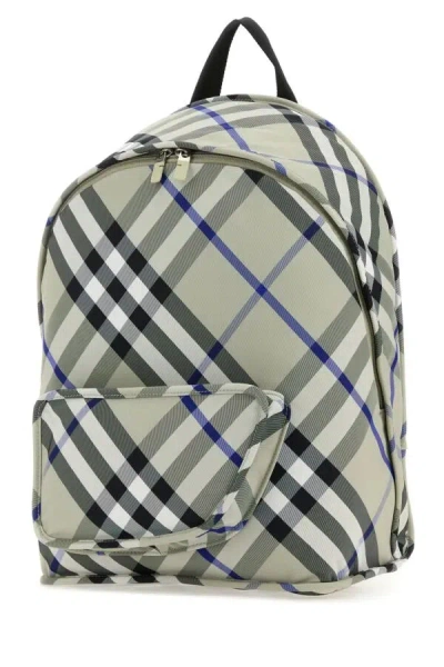 Burberry Shield Backpack Checkered Front Pocket