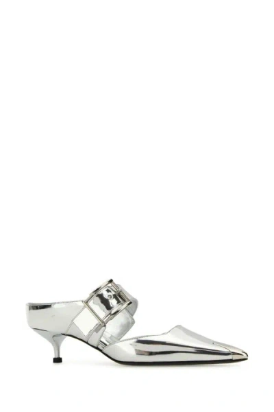 Alexander Mcqueen Leather Punk Pumps With 4 Cm Heel Height