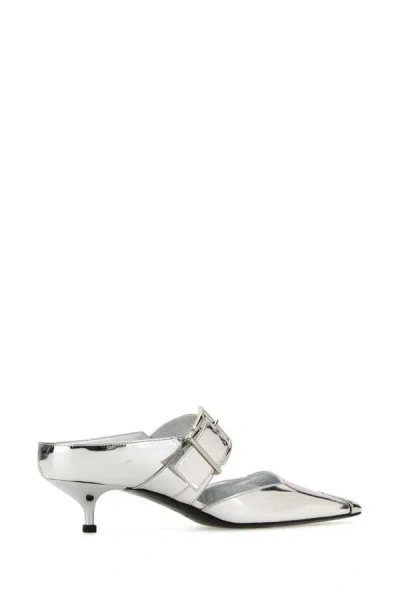 Alexander Mcqueen Leather Punk Pumps With 4 Cm Heel Height