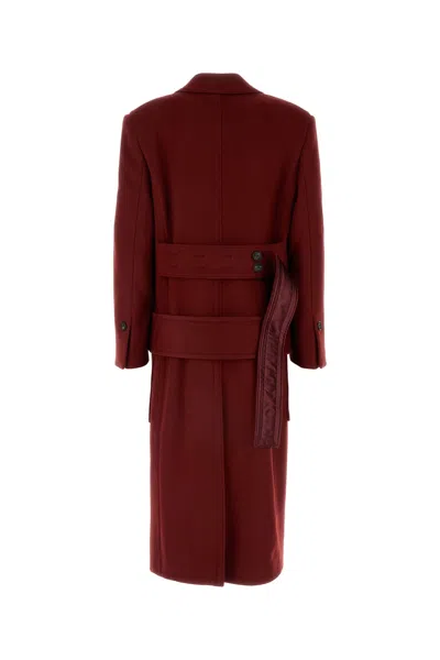 Ferragamo Tiziano Red Wool Blend Coat