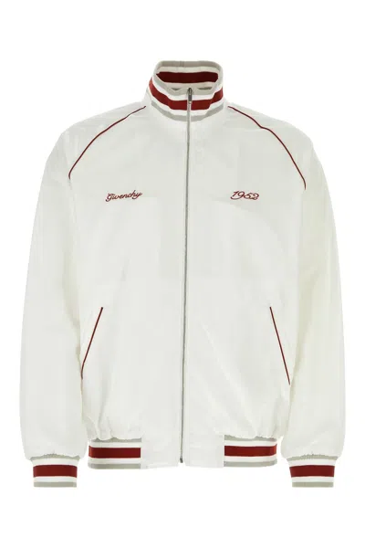 Givenchy White Embroidered Logo Jacket