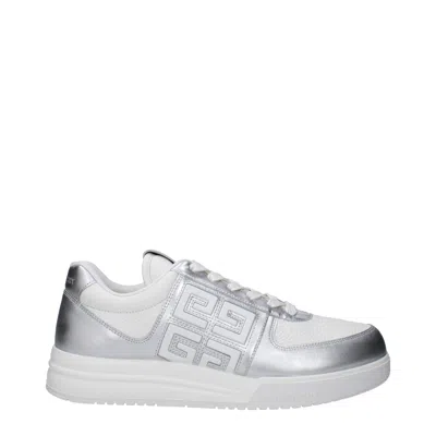 Givenchy Sneakers Uomo Pelle Bianco/argento