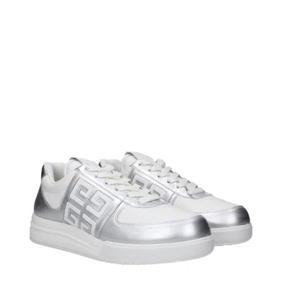 Givenchy Sneakers Uomo Pelle Bianco/argento