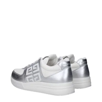 Givenchy Sneakers Uomo Pelle Bianco/argento