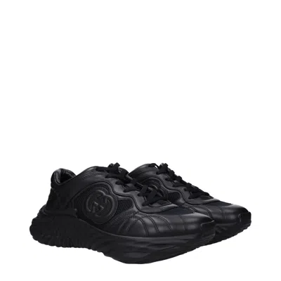 Gucci Sneakers Men Fabric Black