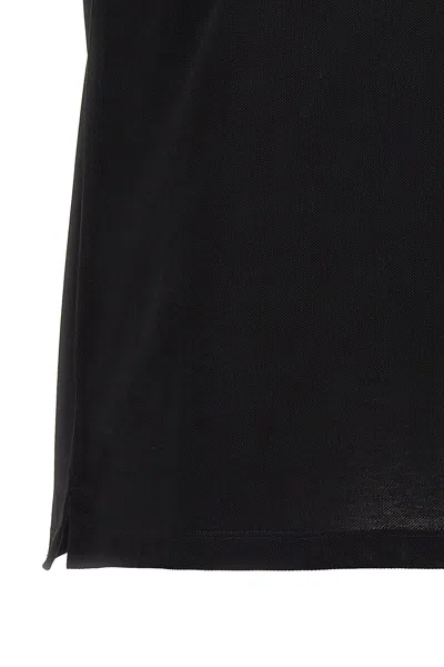 Alexander Mcqueen Organic Cotton Piquet Polo Shirt In Black