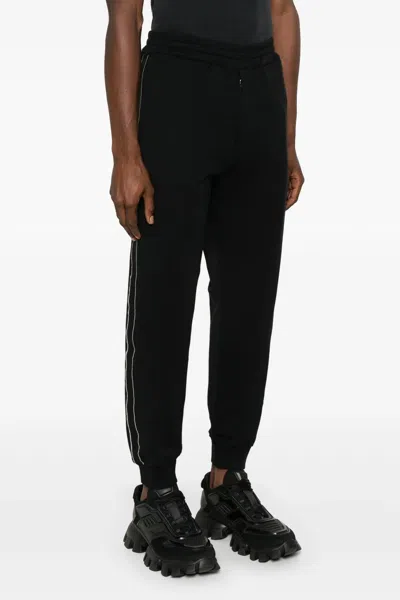 Alexander Mcqueen Mcqueen Side Band Joggers In Black
