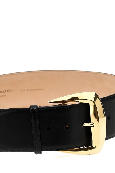 Alexander Mcqueen Mcqueen Women 'geometric' Belt In Black