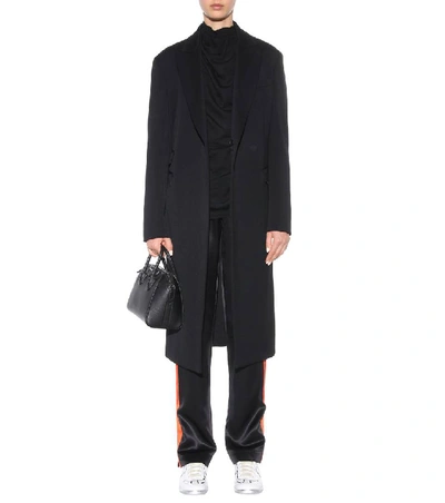 Shop Maison Margiela Wool Coat In Black