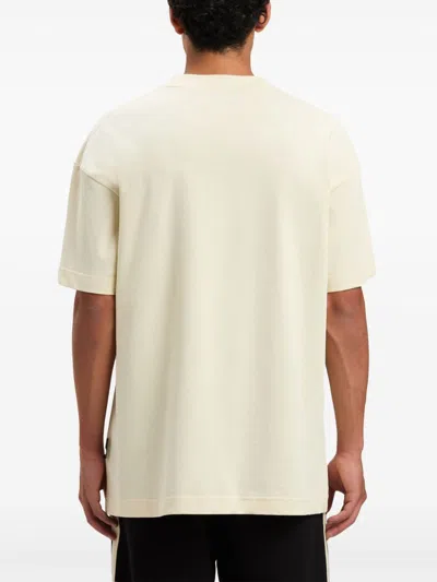 Palm Angels Sand Oversize Cotton T-shirt In 0b10 Ivory Black