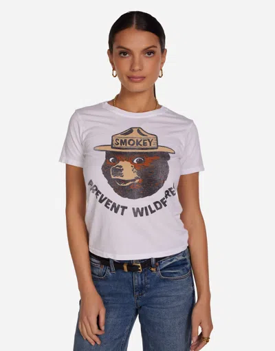 Lauren Moshi Ursula Smokey Bear Tee In White In White