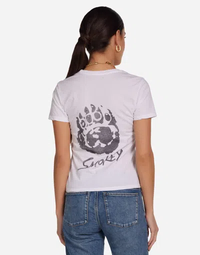 Lauren Moshi Ursula Smokey Bear Tee In White In White