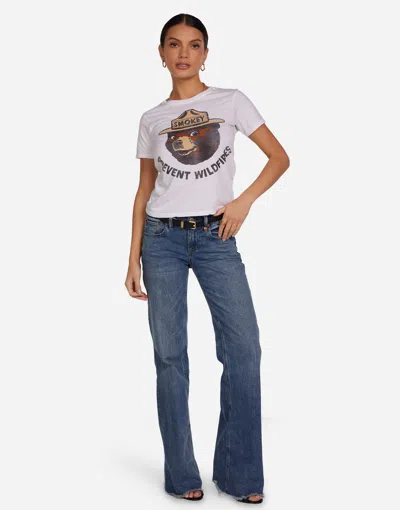 Lauren Moshi Ursula Smokey Bear Tee In White In White