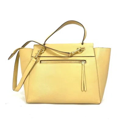 Pre-owned Celine Yellow Leather Shoulder Bag ()